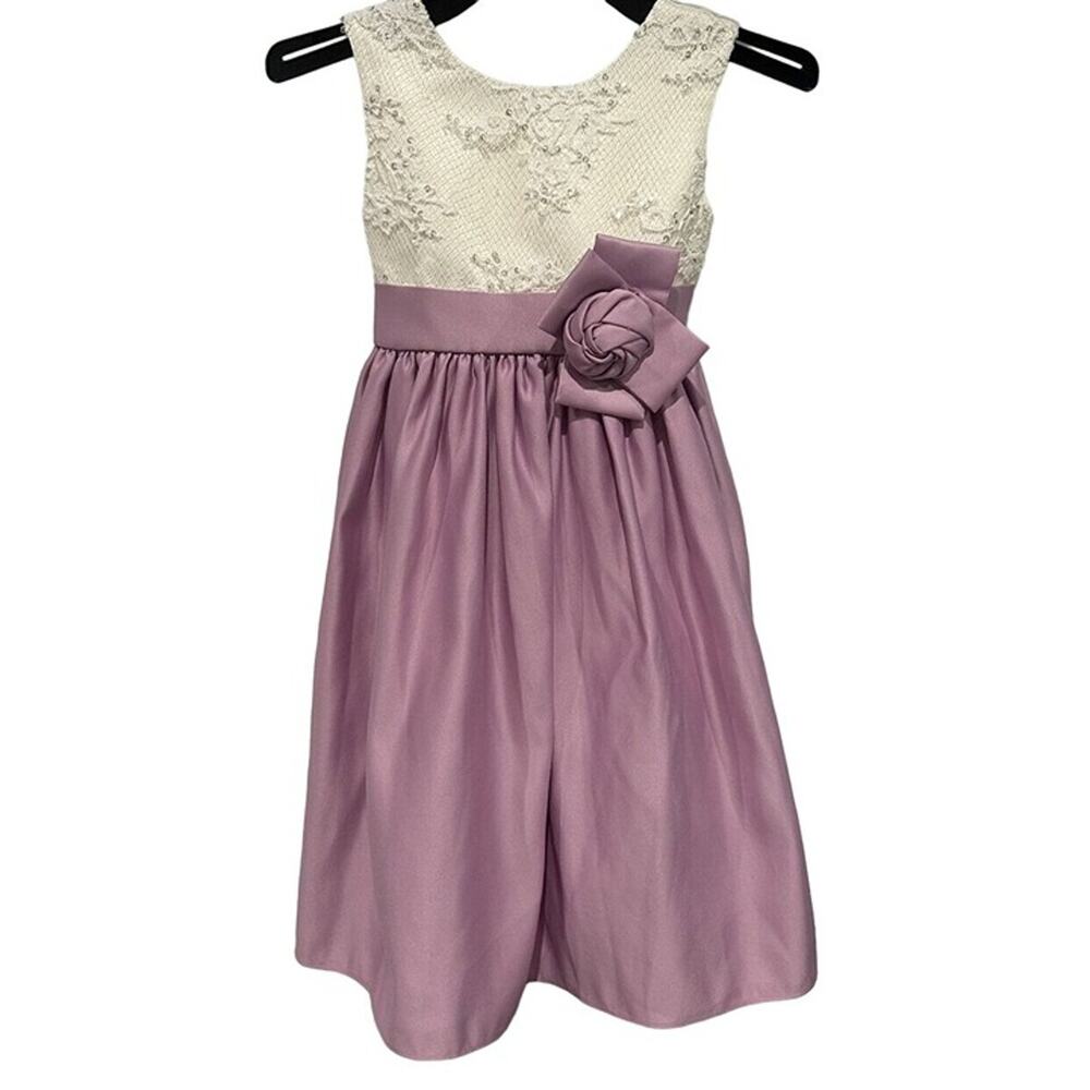 Dorissa Cream Lavender Formal Dress Sz. 5